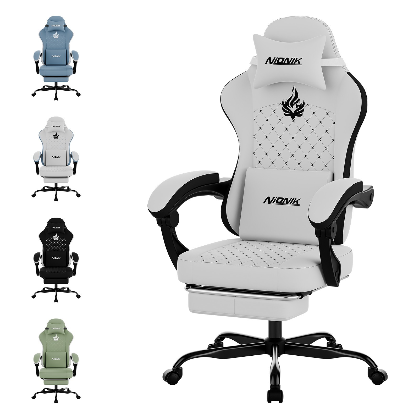 Gaming Chair with Massage Ergonomic PC Gaming Chair Computer