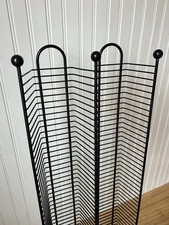 Vintage Black Wire CD Tower Rack Stand Holds 100 CDs 32” Tall Y2K Media Storage