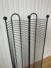 Vintage Black Wire CD Tower Rack Stand Holds 100 CDs 32” Tall Y2K Media Storage