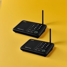 Wuloo 2-pack 10 Ch/3 Code Wireless Intercom System W666-P2. Black 