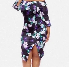 FTF Off the Shoulder Dainty Romantic Alluring Floral Dress NWT Plus Size 0X