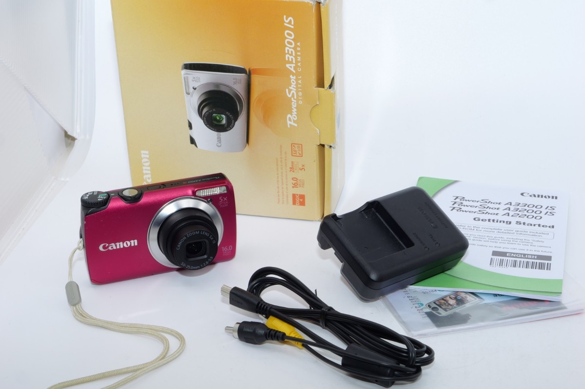 Canon PowerShot A3500 IS 16.0MP Digital Camera - Red for sale