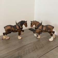 Vintage Anheiser Busch Budweiser Clydesdales1960s. Parade Dressed.Molded Plastic