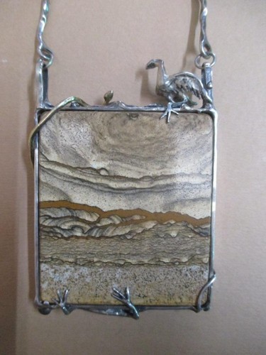 Collar, colgante, plata de ley, oro, Jamón Raina, platero, Australia, de colección - Imagen 9 de 16