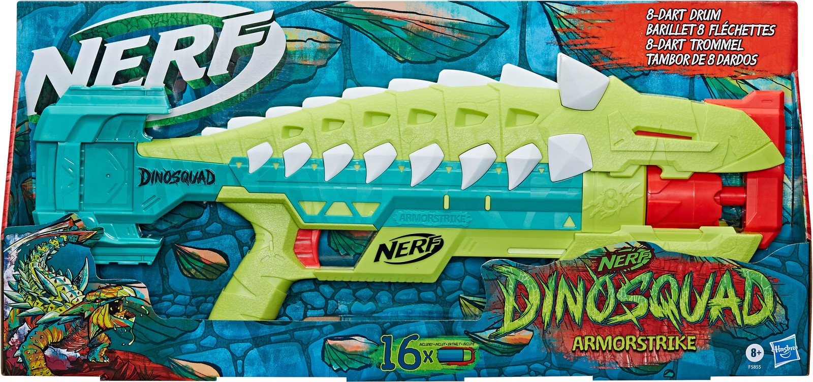 ИГРОВОЙ бластер HASBRO GAMING F5855EU4 Nerf DinoSquad Armorstrike Blaster Mehrfarbig