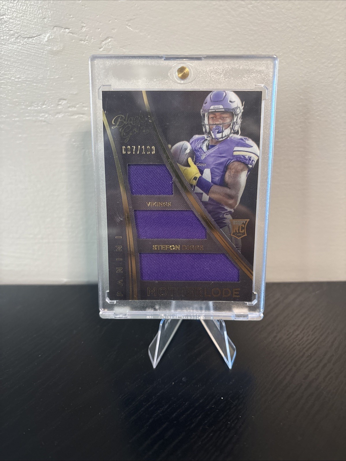 Stefon Diggs Panini Black Gold Mother Lode Triple Memorabilia #MLSD Base