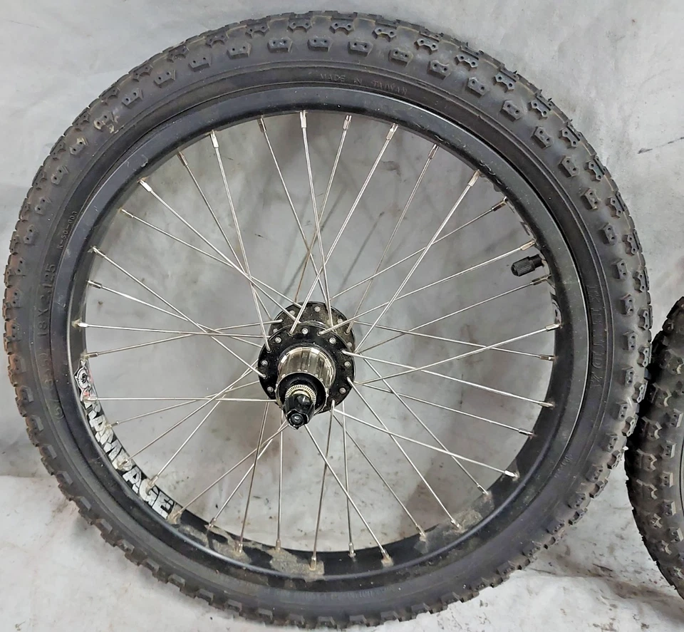 Novatech DO41SB 18" Bike Wheel Set 355ISO 135/100 QR Disc Freewheel USA Shipper! - Image 2 of 4