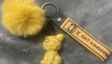 X Cat Kingdom Gold Cat Keychain