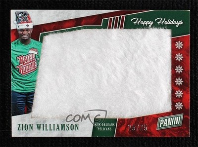 2019 Black Friday Happy Holidays 25/25 Zion Williamson Rookie Jumbo Patch RC r1i