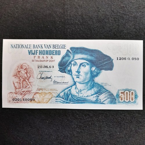 Riproduzione Banconota 500 Franchi 1963 Belgio P# 135 - Foto 1 di 4