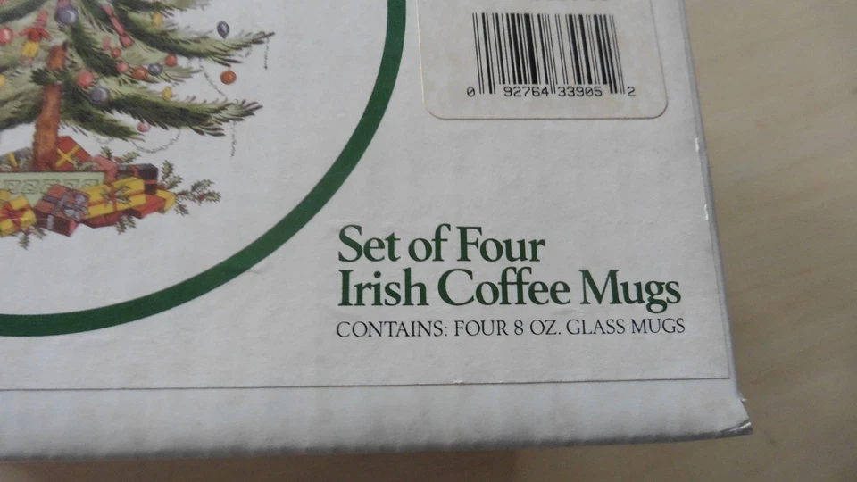 Spode Christmas Tree Irish Coffee mugs - set of 4 in original box - Image 2 of 4