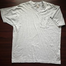 Vintage Fruit Of The Loom T Shirt Gray Made In USA Single Stitch Blank Size 3XL