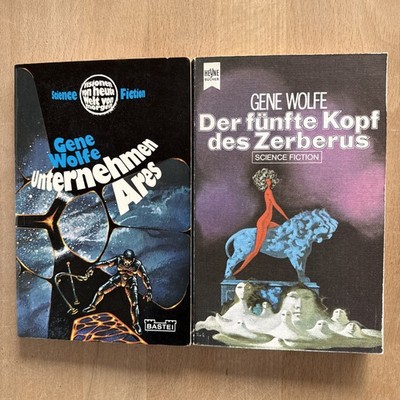 2x Gene Wolfe, Heyne Bastei SF, Der fünfte Kopf des Zerberus + Unternehmen Ares