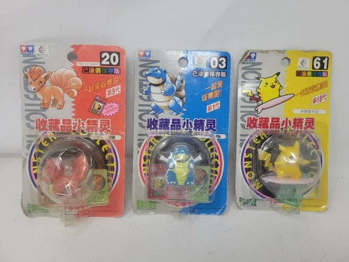Vintage Tomy Monster Ball Collection Japanese Toy Figure Lot 3x 1998  Pokémon