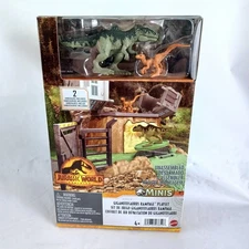 Jurassic World Dominion Minis Giganotosaurus Rampage Playset + Velociraptor