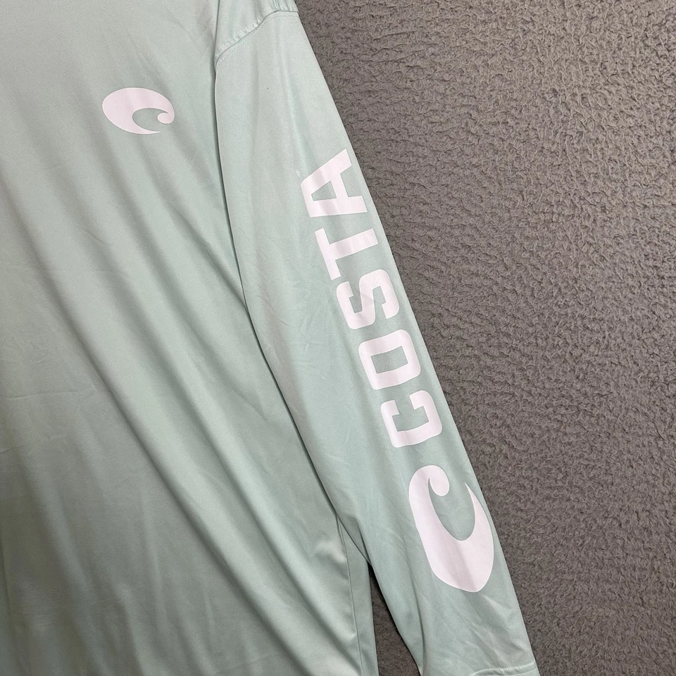 Camisa Costa Manga Larga Para Hombre XL Verde Menta Regular Poliéster Activo Ajuste Regular Foto 4 de 4