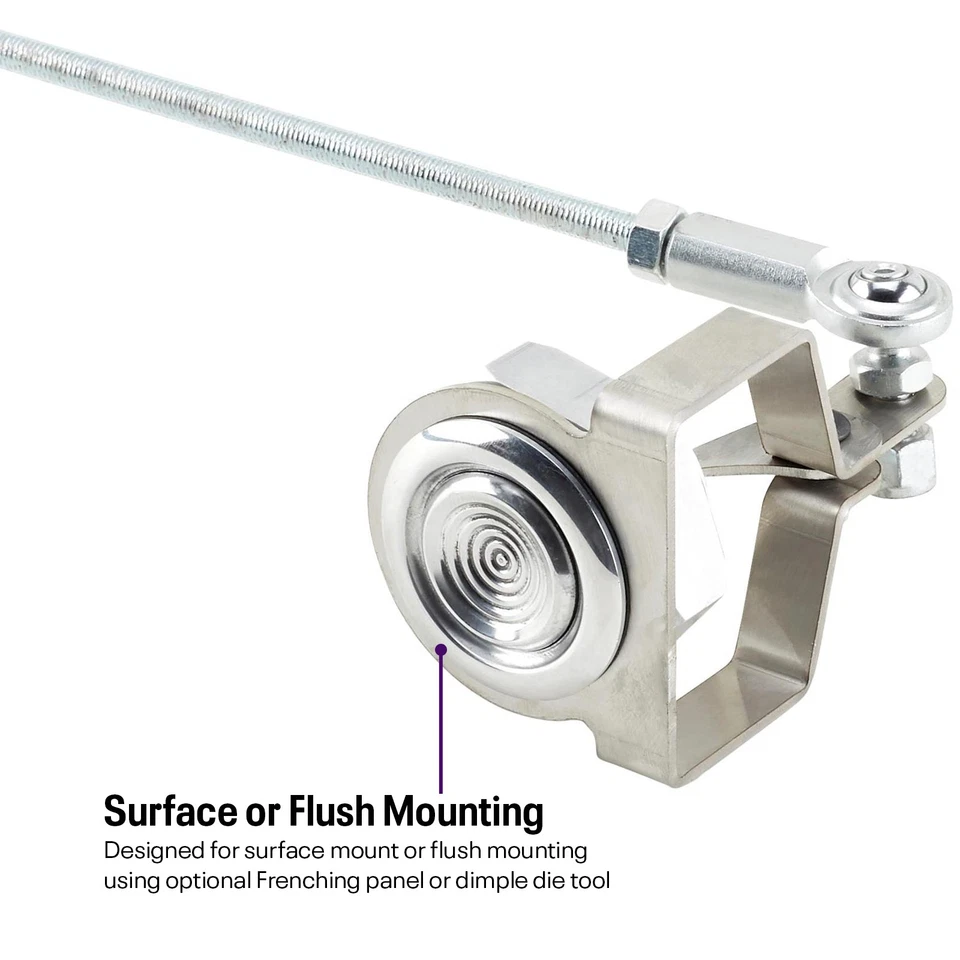 Botones de pestillo de puerta de aluminio pulido estilo Lincoln Speedway Motors 1946-1948 Foto 3 de 4