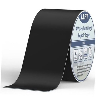  Roof Seal Tape UV Stable RV Sealant Repair Tape Extreme 4'' x 50 Ft Black