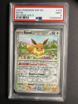 Eevee 143 PSA 9 2024 Pokémon SSP EN Reverse Holo | eBay