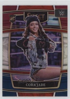 2022 Panini Select WWE Concourse Red & Blue Prizm Cora Jade #65 Rookie RC 02l5