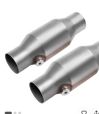 AUTOSAVER88 ATCC0011 [2 Pack] 2.5" Inlet/ Outlet Universal Catalytic Converters
