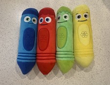Set Of 4 BabyFirst TV Color Crew Talking Crayon Plush- Tested And Works