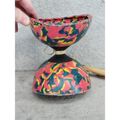 Multicolor Splatter Diabolo Chinese Yo-Yo with Wooden Handsticks