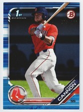 2019 Bowman Draft Cameron Cannon 1st Rookie RC Blue Parallel /150 #BD-166