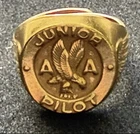 Vintage Style JUNIOR PILOT Eagle Signet Ring 925 Sterling Silver Handmade Men’s
