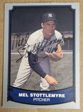 1988 Pacific Baseball Legends - Mel Stottlemyre #22 Signed Card