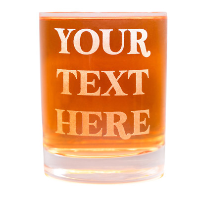 Personalized Whiskey Glass   Custom Text Old Fashioned Glasses   Whiskey Gift