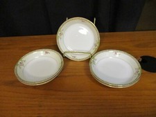 Set of 5 Vintage Fruit/Dessert Bowls Gold Trim - Floral - Japan - 5.25"