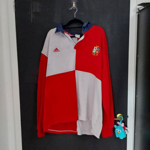ADIDAS LONG SLEEVE MEN RUGBY UNION BRITISH LIONS SHIRT SIZE XL Six Nations  - Picture 1 of 7
