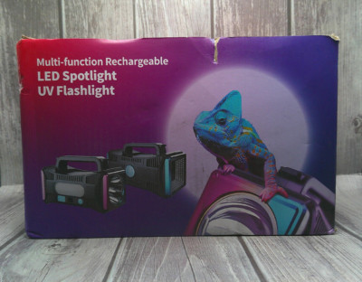 Multi-functional Rechargeable LED Spotligh, UV flashlight - NOB