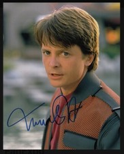 Michael J Fox Signed Back To The Future CLOSE UP RP 8X10 Photo
