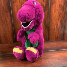 Vintage 1992 Barney The Purple Dinosaur Original 13" Plush Lyons Group Stuffed