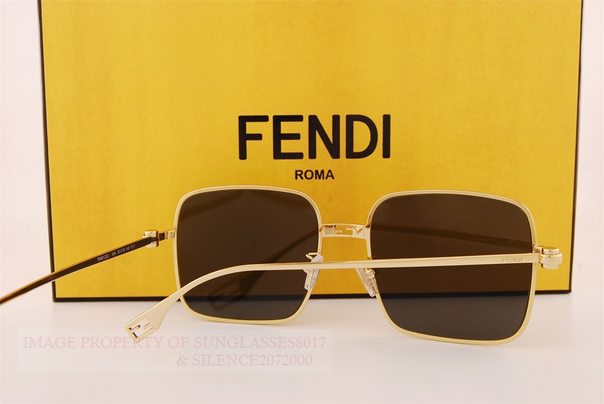 Brand New FENDI Sunglasses FE 40123U 30A Gold/Dark Gray For Women