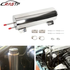 3"x10" Polished Stainless Steel Radiator Coolant Overflow Catch Puke Tank 32OZ