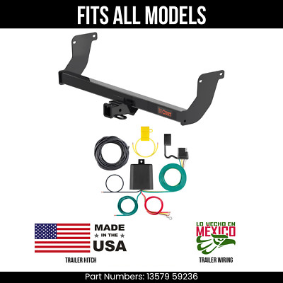 For 23-24 Lexus RX350 Trailer Hitch 4Way Wiring Harness Kit Fits All Models Curt