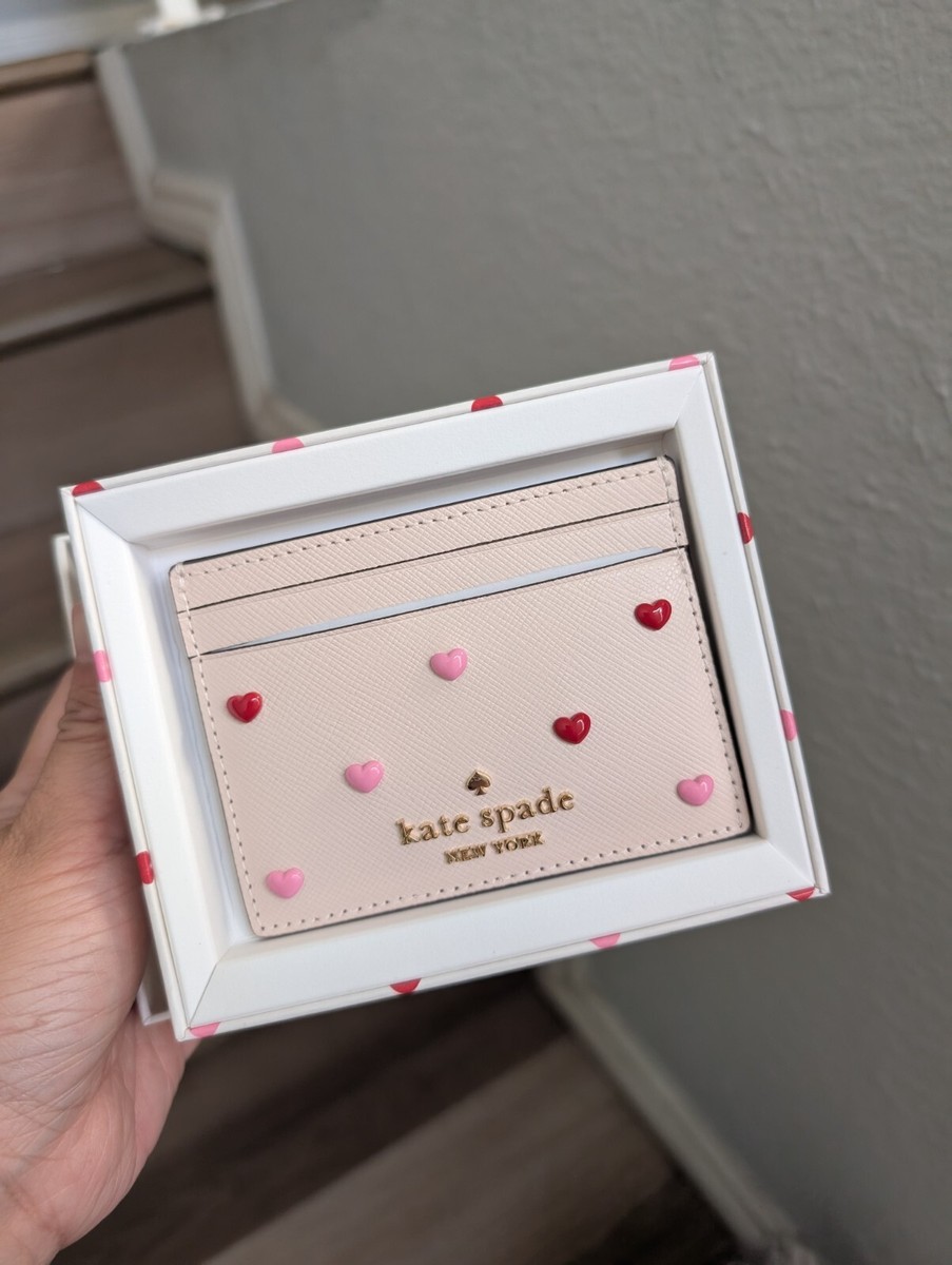 NWT Kate Spade KK200 Boxed Madison Heart Studs Small Slim