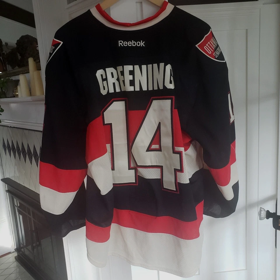 GAME WORN  Ottawa Senators 2013/14 Colin Greening Reebok Jersey sz 58 With COA - Image 2 of 4