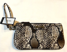 New with Tags -Nine West Women's Zip Strap Snake print Wristlet - Large