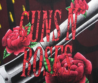 RARE Vintage 1993 Guns N Roses All Over Print Shirt XL Brockum LA