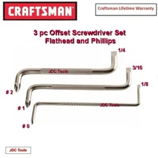 CRAFTSMAN Offset Screwdriver 3 pc Set Right Angle   2