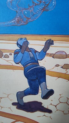 JEAN GIRAUD MOEBIUS ART COLOR LITHOGRAPH UNSIGNED