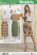 Simplicity Sewing Pattern 8652 Pencil Skirts, Tapered, Split, Size 6 - 14 New