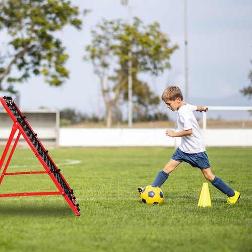 Fußball Rebounder Rückprallwand Kickback Tragbares einstellbar Tor Trainingsnetz - Bild 8 von 9
