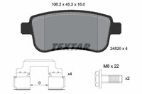 Textar 2482001 Bremsbelagsatz, Scheibenbremse FüR , Renault, Samsung, Volvo