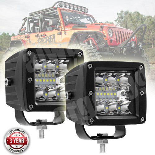 3Inch 250W LED Cube Pods Work Light Bar Spot Beam Driving Fog Offroad ...