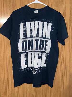 Official Aerosmith Livin On The Edge Adult T-Shirt Steven Tyler Rock Music Tee M